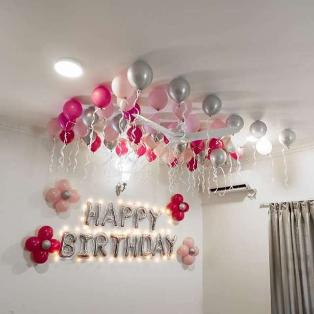 Simple Balloon Decoration at Home for Birthday