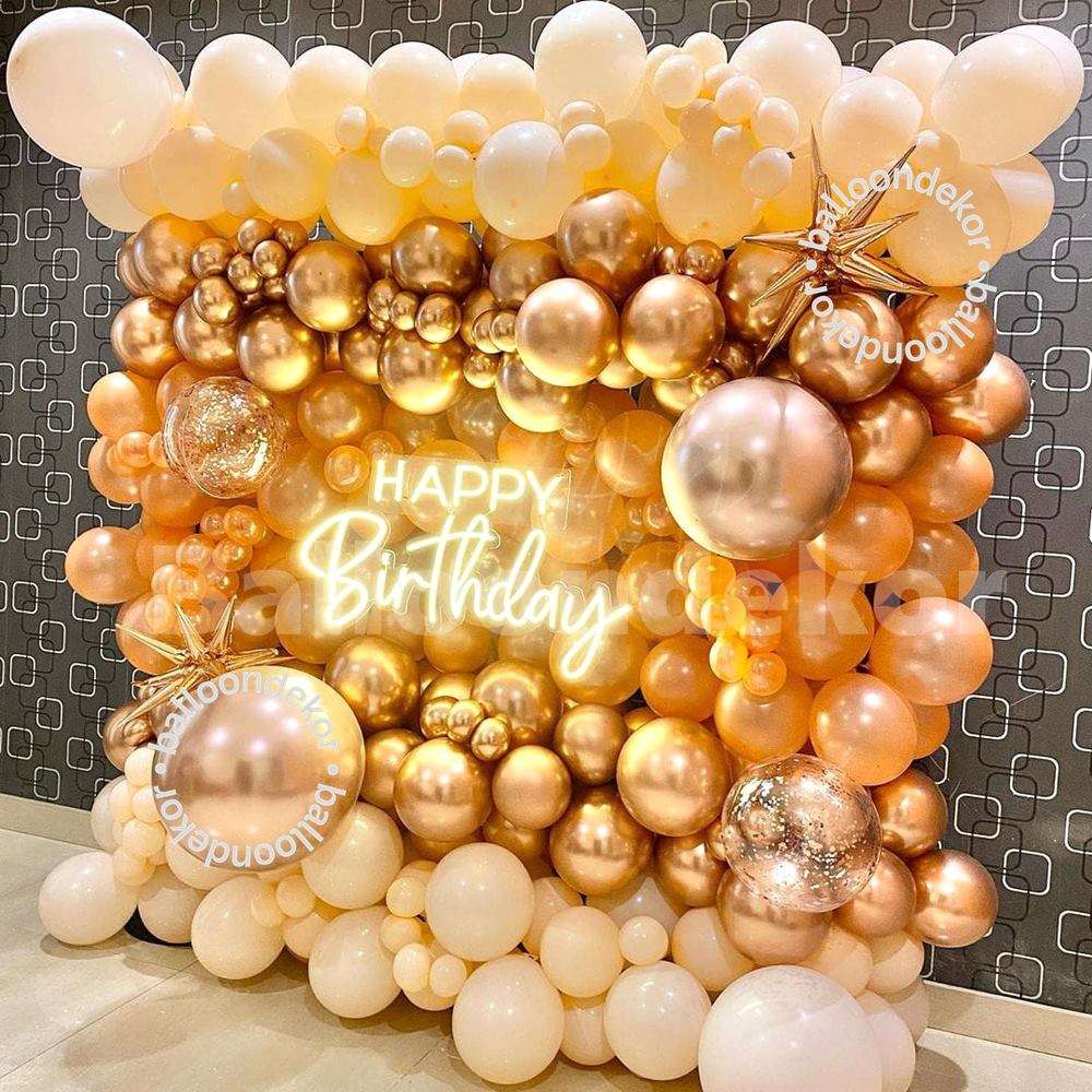 Wall Decoration with Balloons for Birthday 