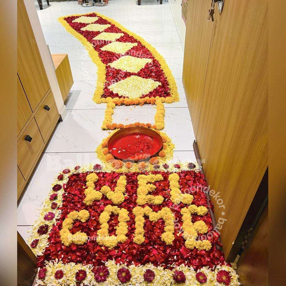 Flower Entrance Decoration for welcoming newborn baby