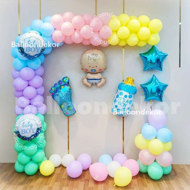 Pastel Theme Welcome Baby Decoration ideas