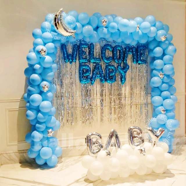 Welcome Baby Boy Balloon Decoration