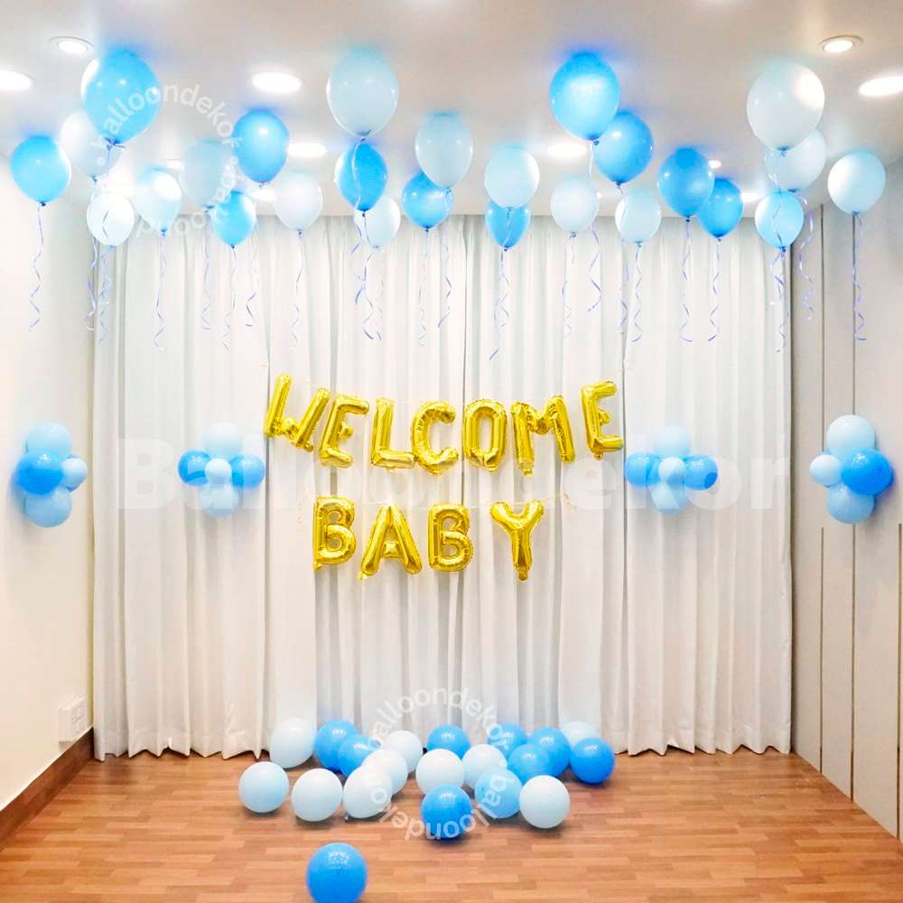 Simple Balloon Decoration for baby welcome