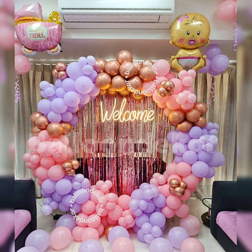 Baby Girl Welcome Decoration at Home