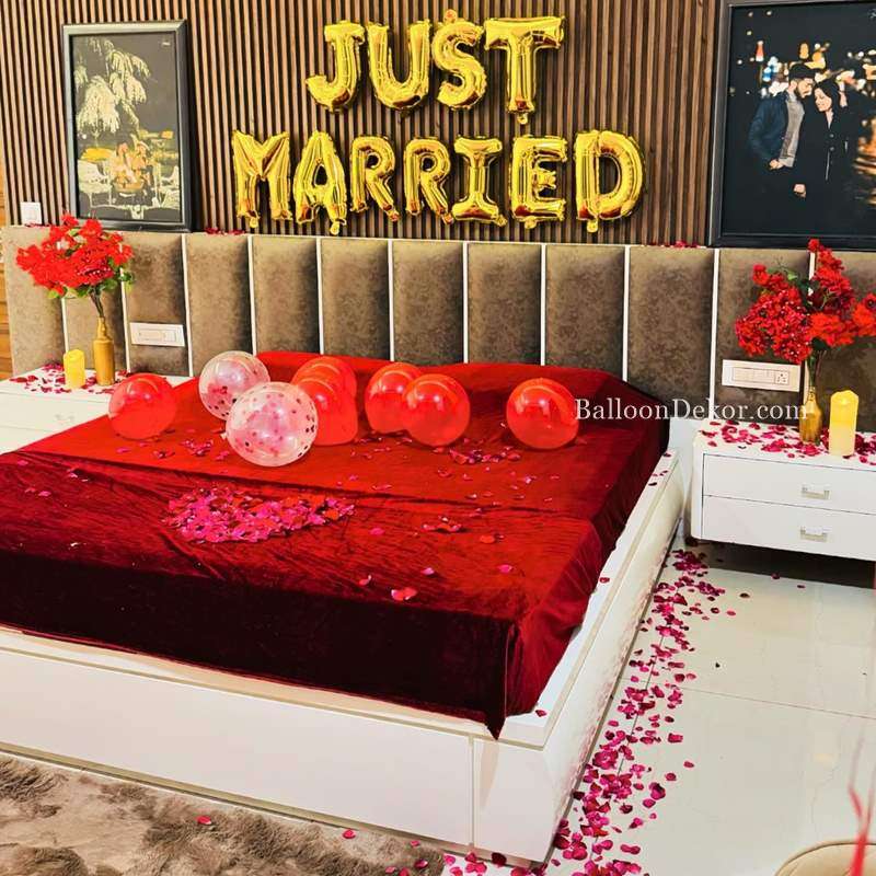 Just married room decoration