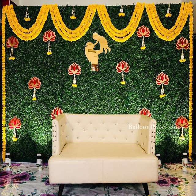 Traditional Flower decoration for baby shower ceremony