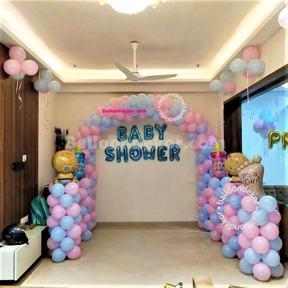 Baby Shower Blue Pink Theme Decoration ideas