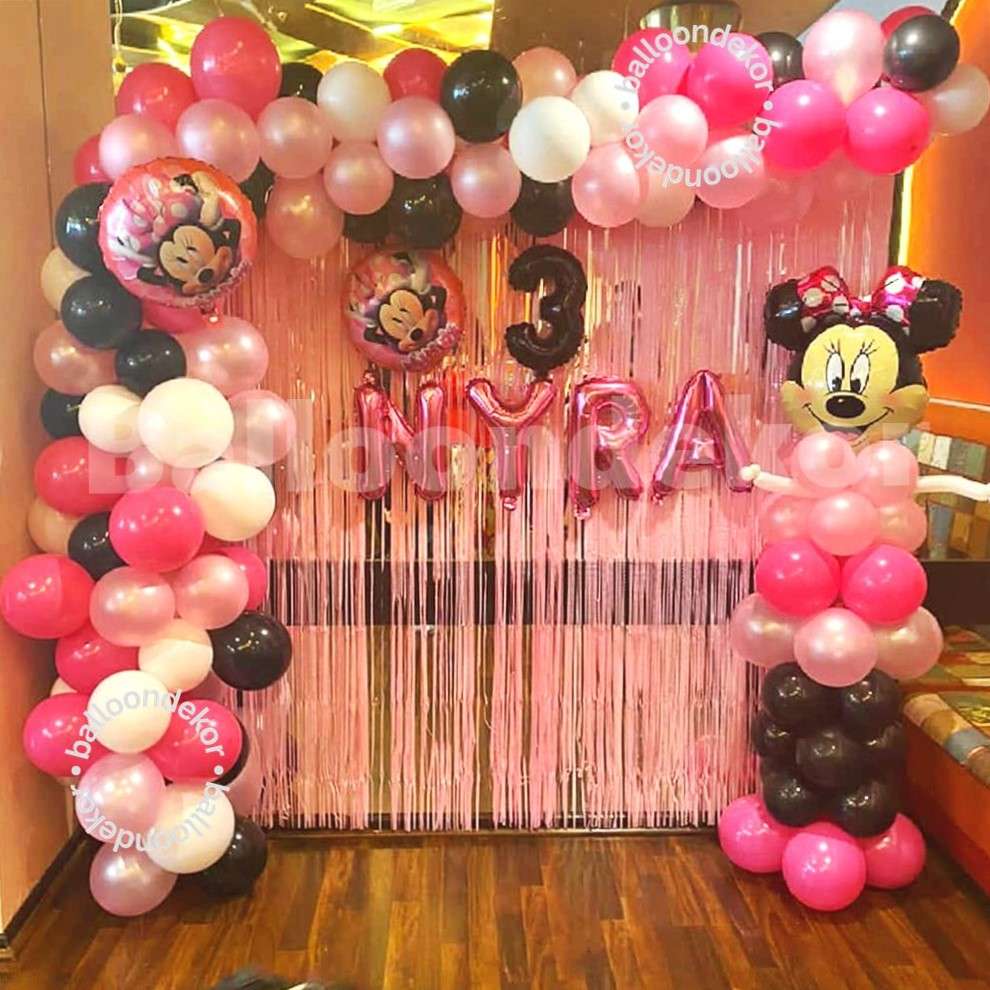 Minnie Theme Balloon Decorations