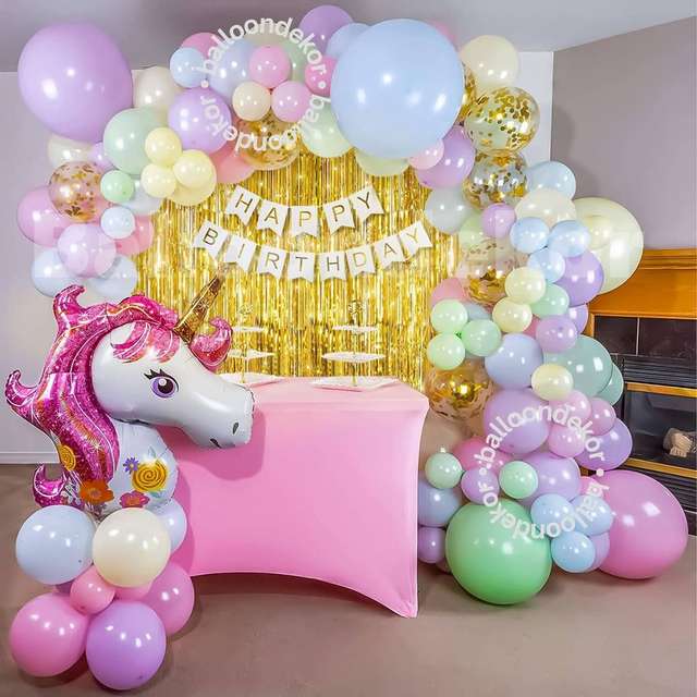 Unicorn Theme Birthday Decorations for Kids at home 