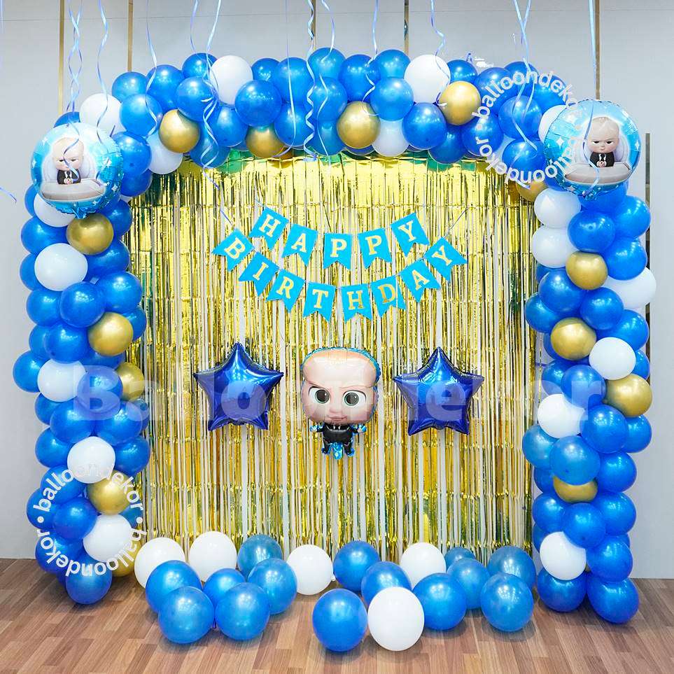 Boss Baby Theme Birthday Decorations at Home