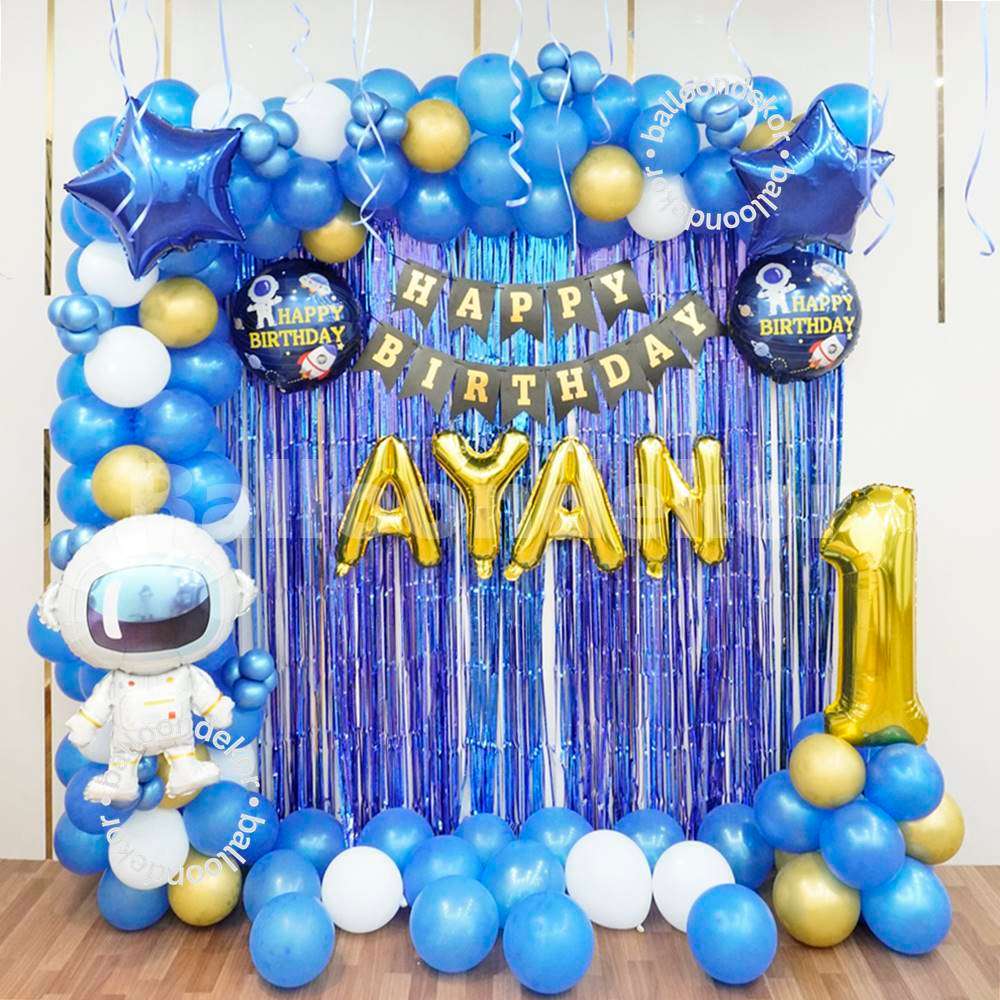 Space Theme Birthday Balloon Decorations ideas