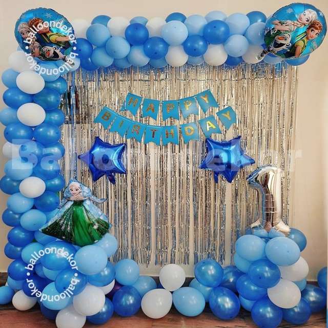 Simple Frozen Theme Birthday Decorations