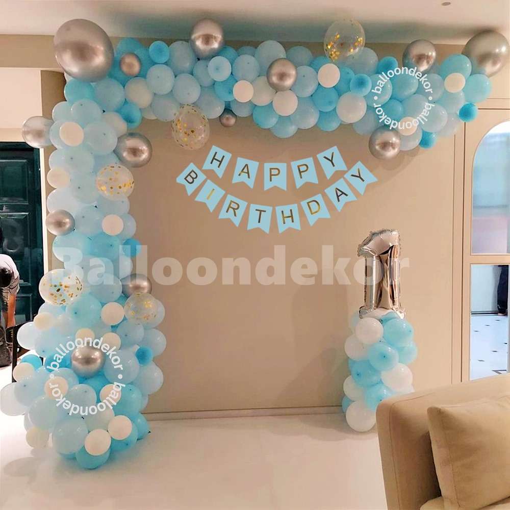 1st Birthday Balloon Arch Decoration