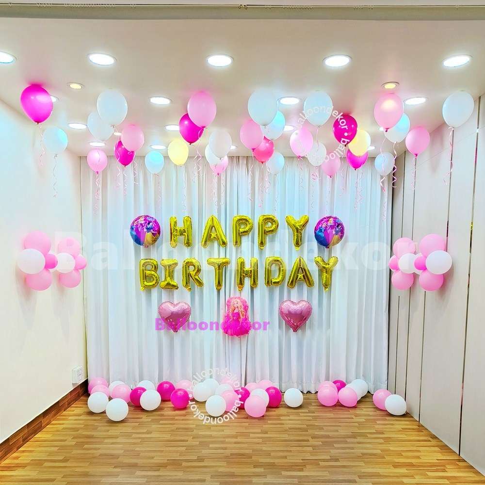 Simple Barbie Theme Birthday Decorations