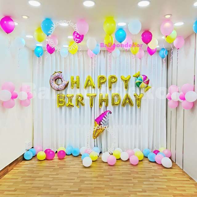 Simple Ice Cream Theme Birthday Decorations