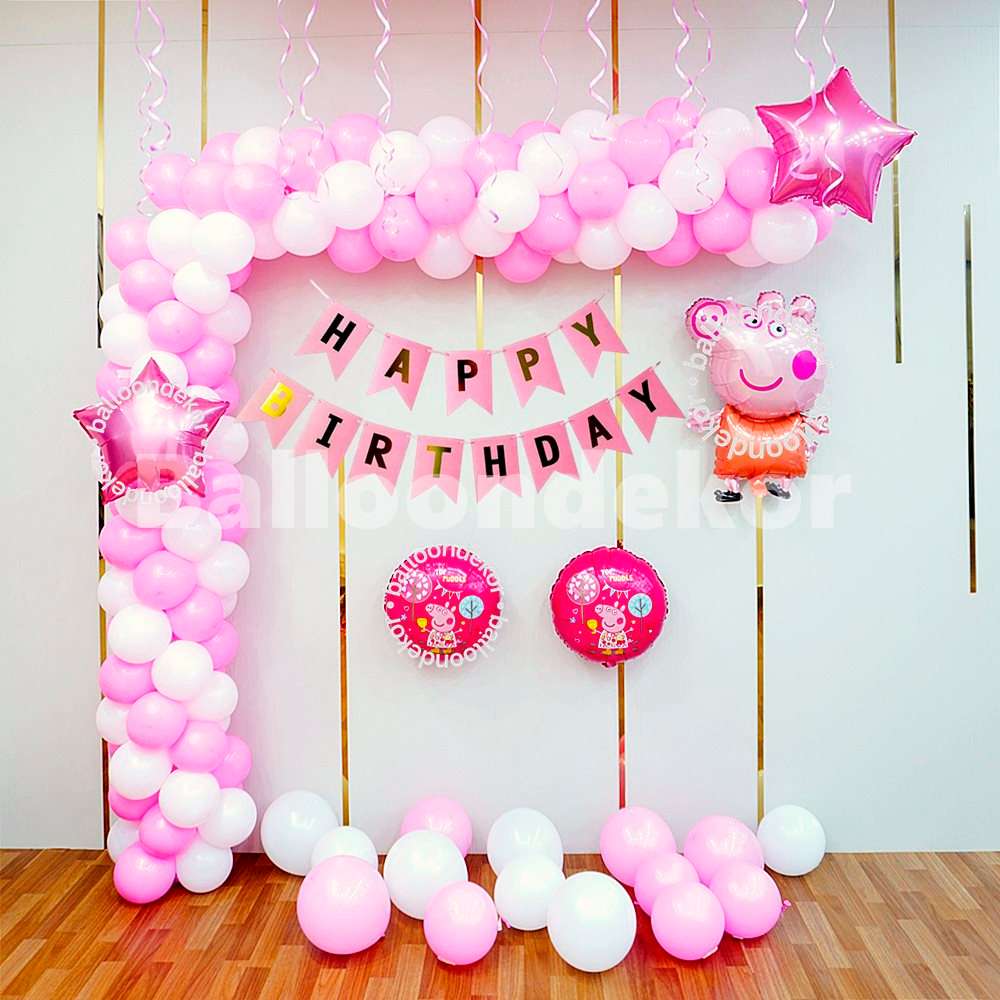 Peppa Pig Theme Birthday Decoration