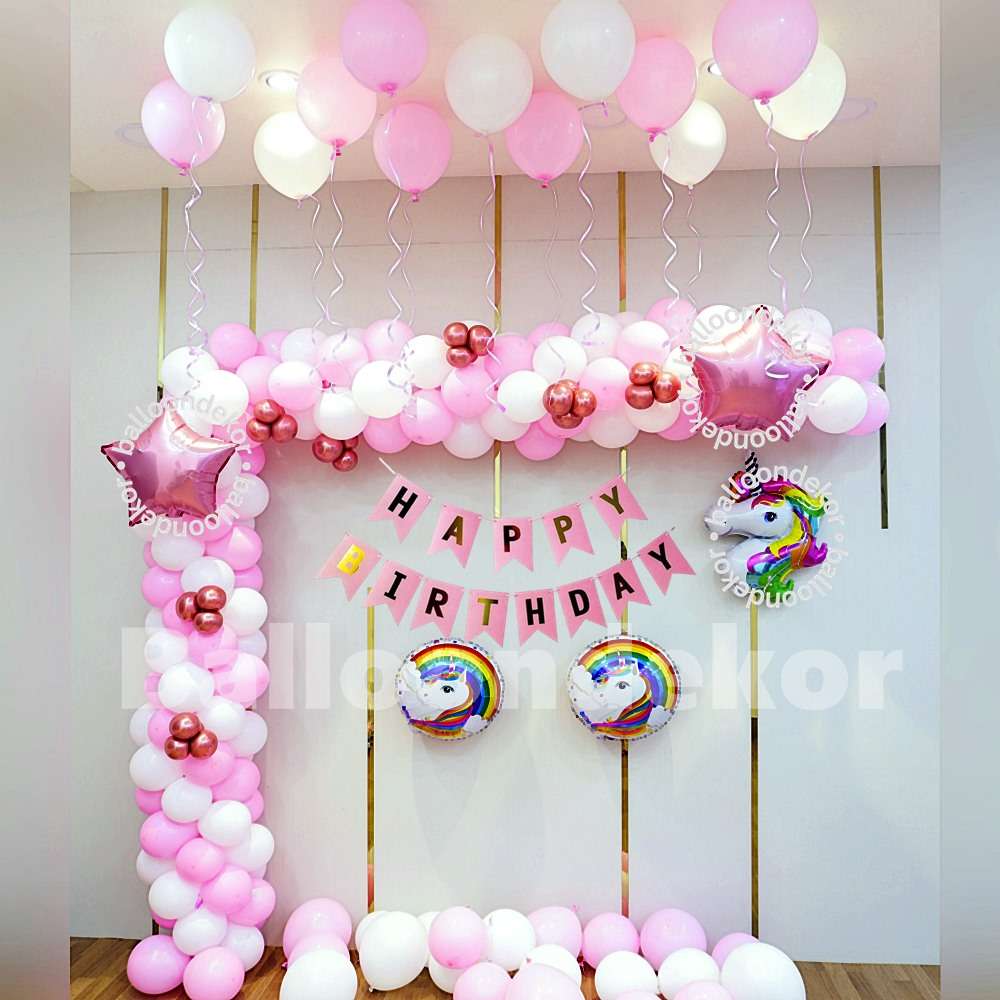 Simple Unicorn Arch Birthday Decoration ideas