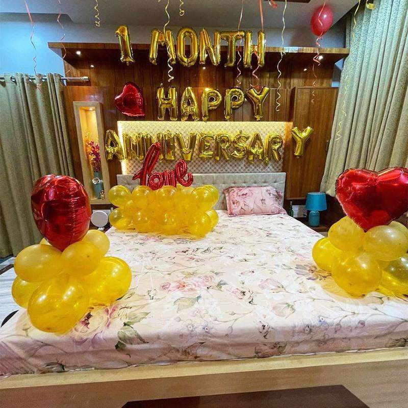 1 Month Anniversary Decoration ideas