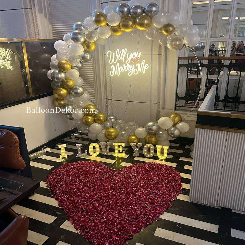 Marry Me Proposal Decoration at Home