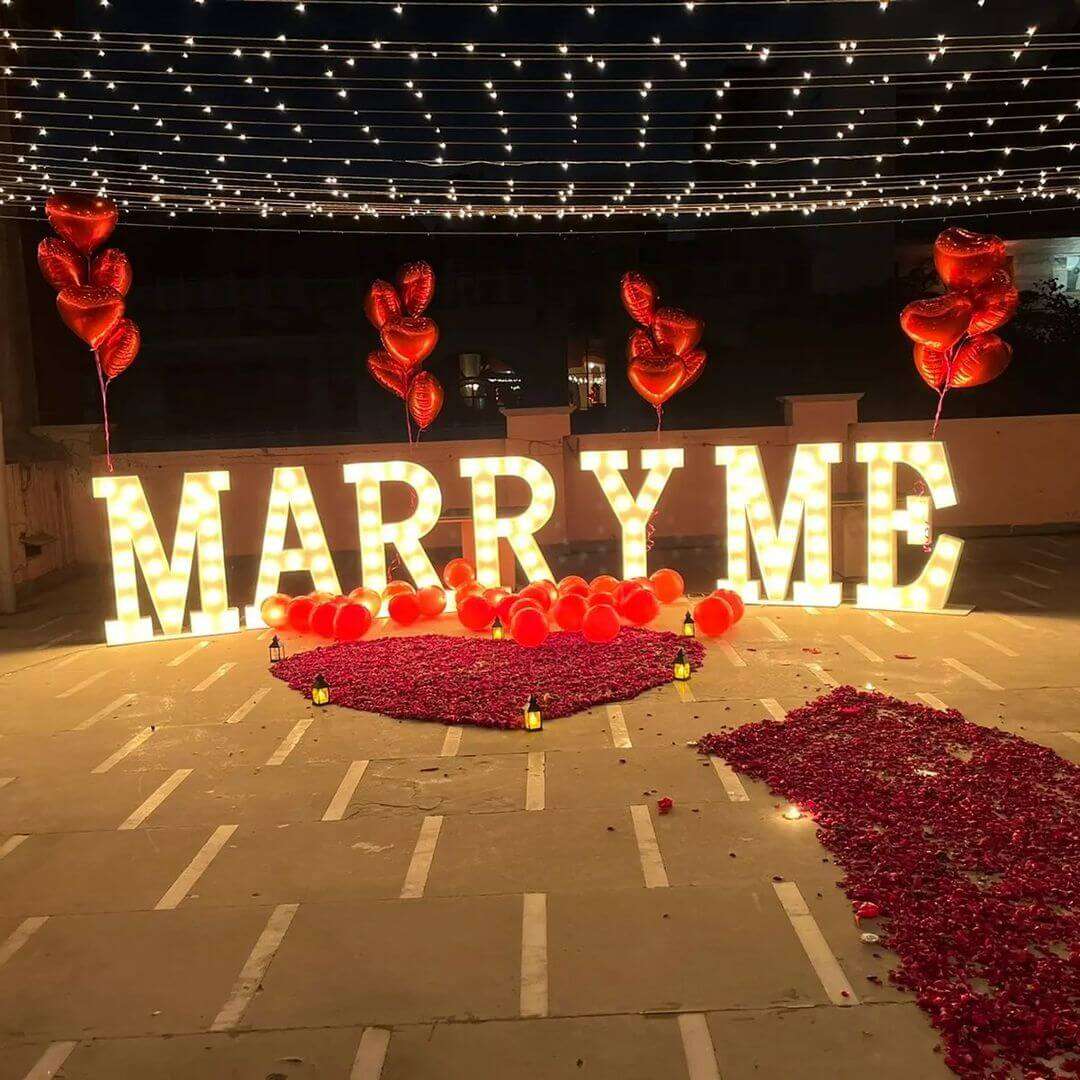 Marry Me Proposal Decoration 