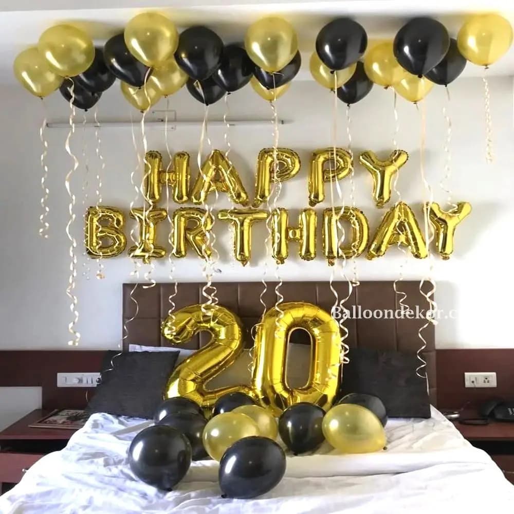 Black Gold Birthday Decor