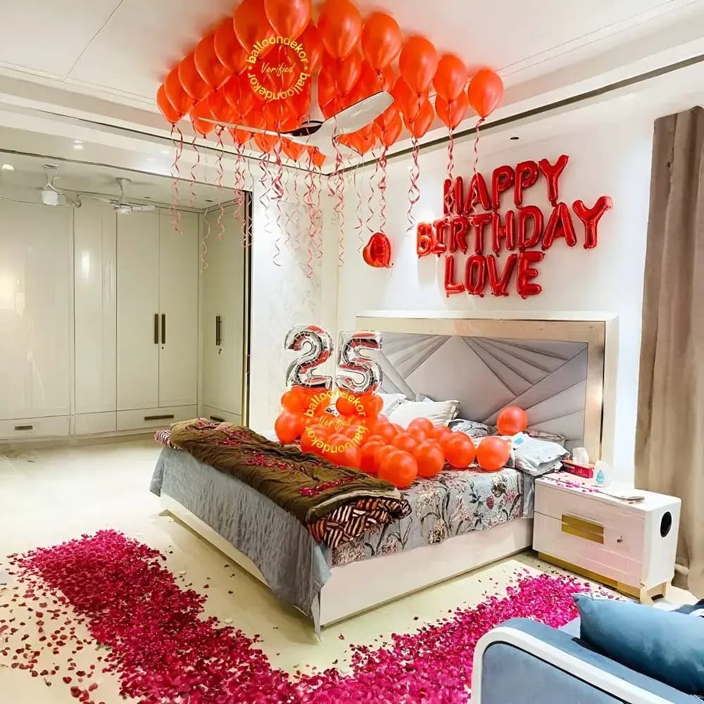 25th Birthday Love Balloon Decoration