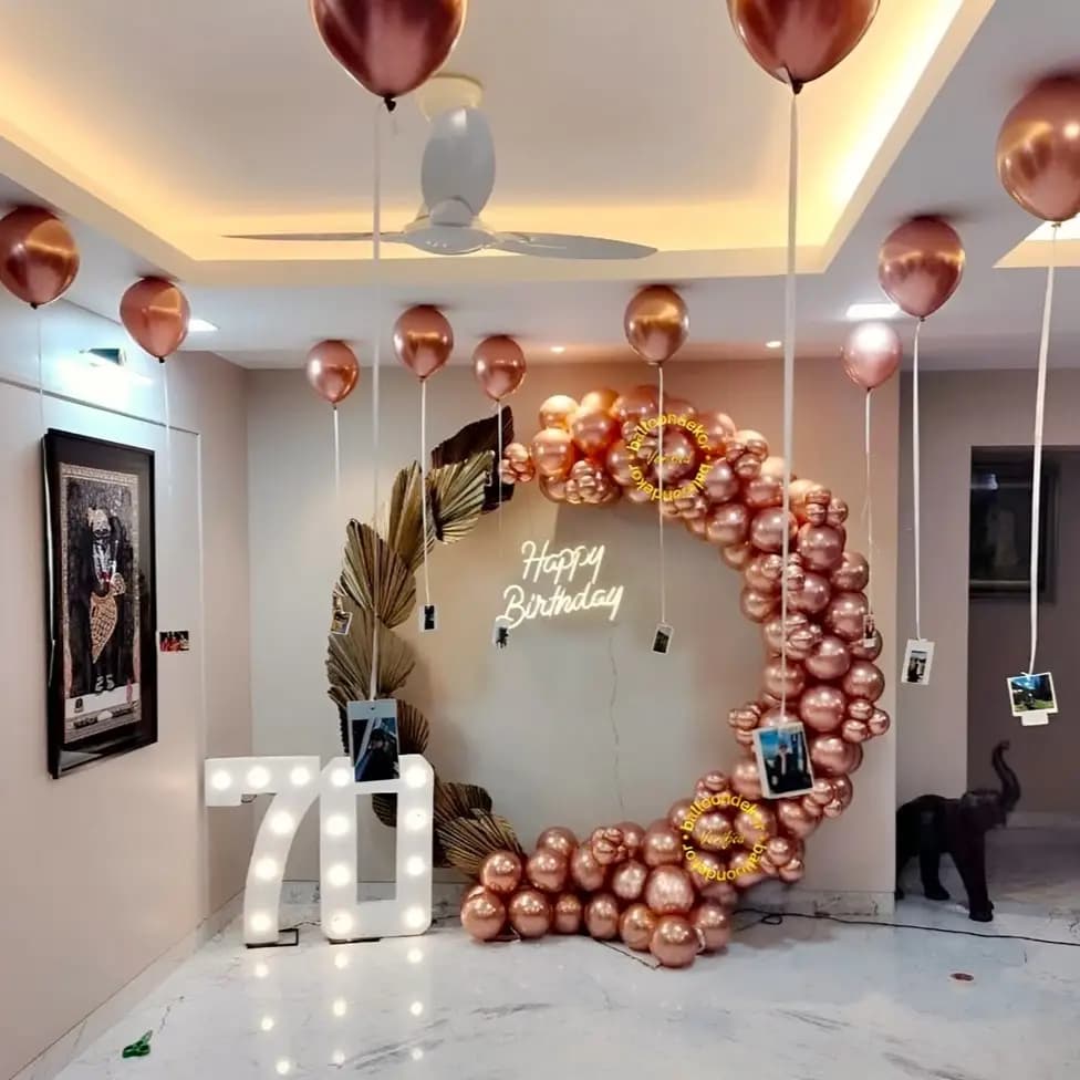 Birthday Rose Gold Backdrop