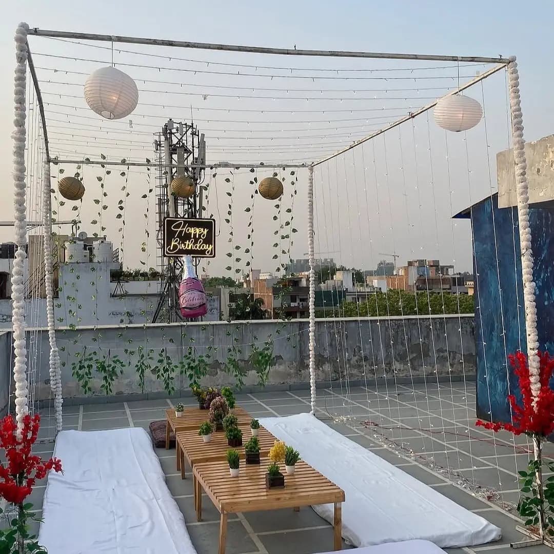 Terrace Birthday Party Setup