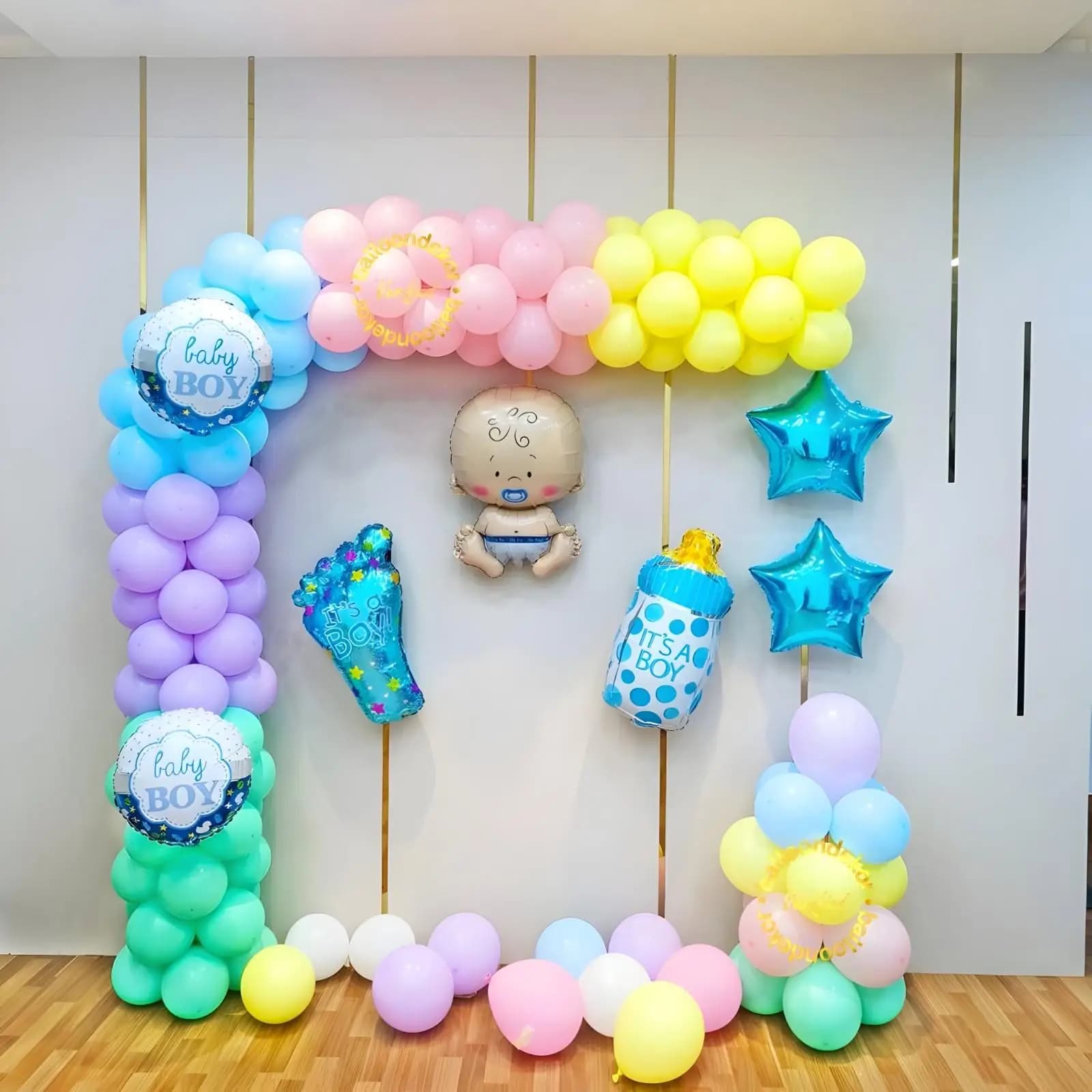 Multicolor Balloon Decor for Welcome Baby