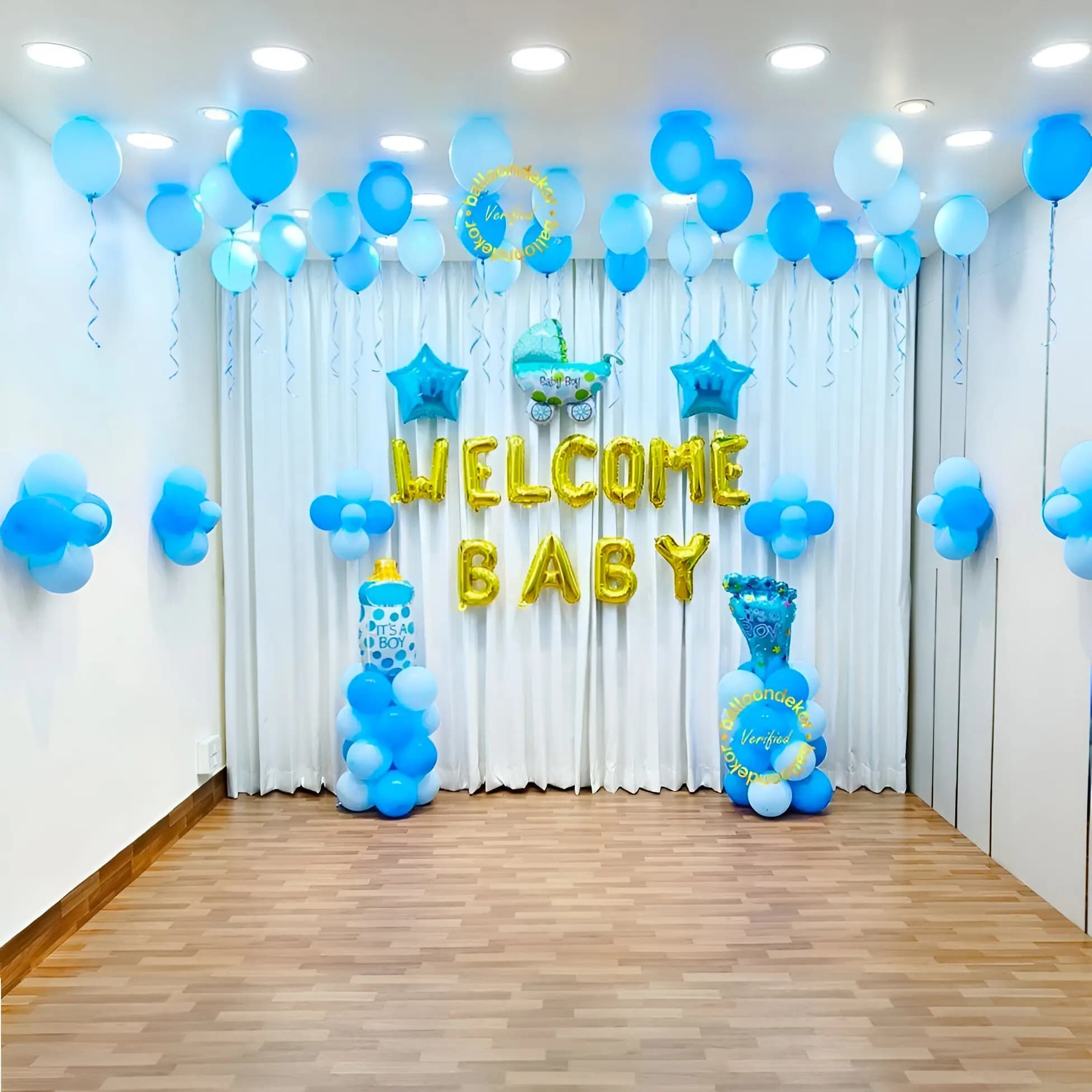 Baby Boy Hall Setup