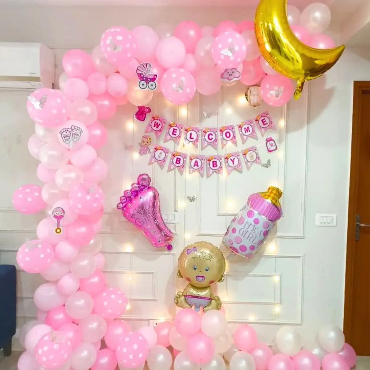 Pink Theme Decor for Baby Girl Welcome