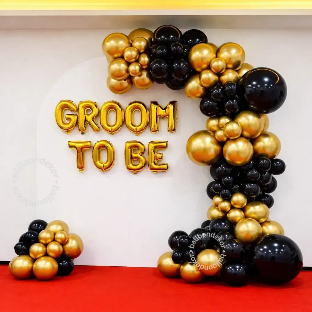 Groom To Be Balloon Room Setup