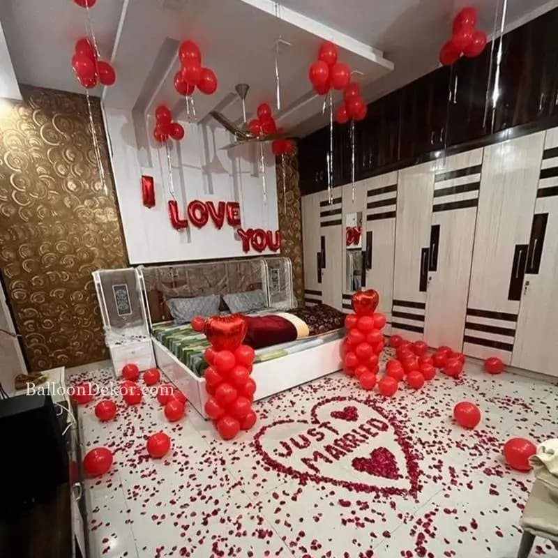 Elegant First Night Balloon Decor
