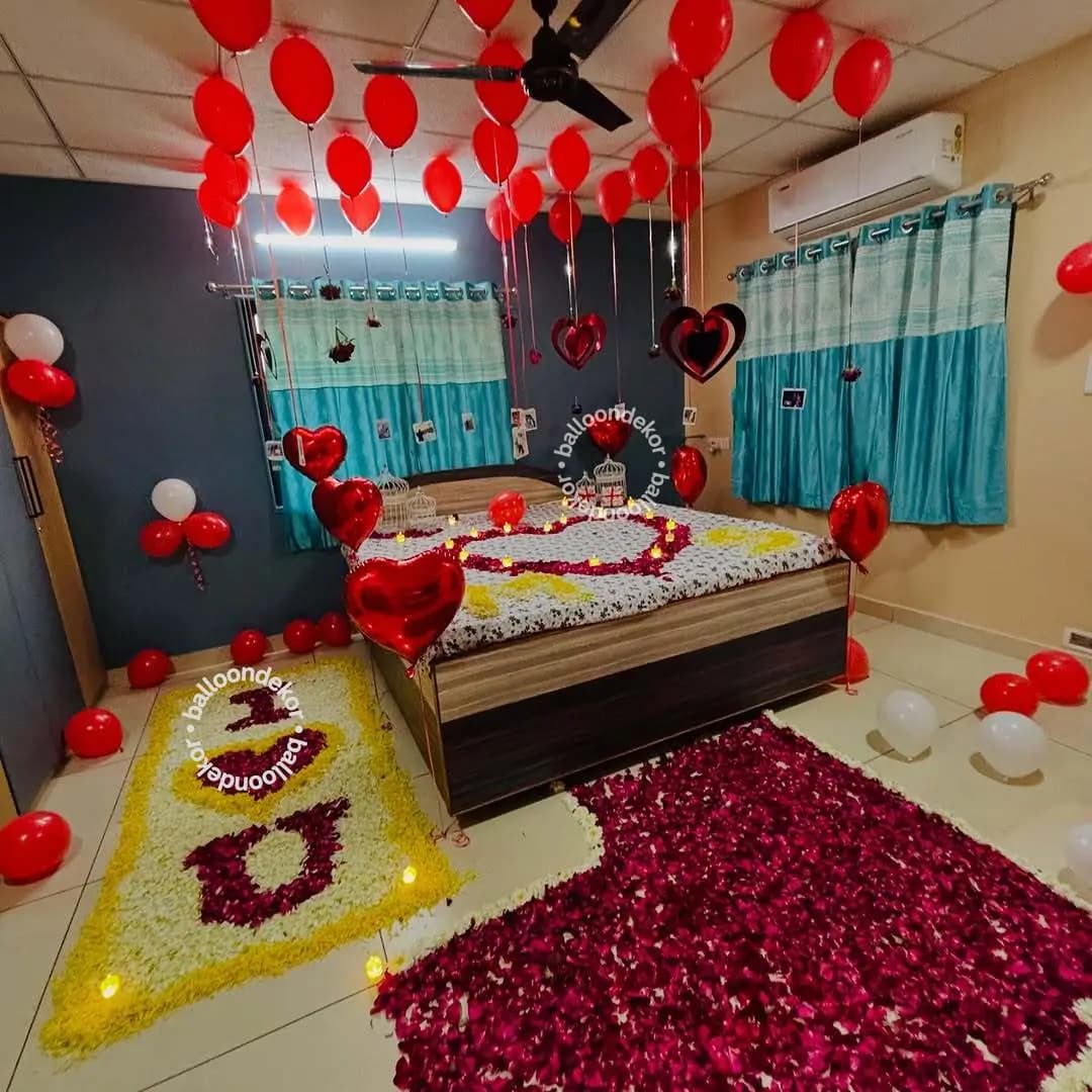 Flower Bed Decor for 1st Night