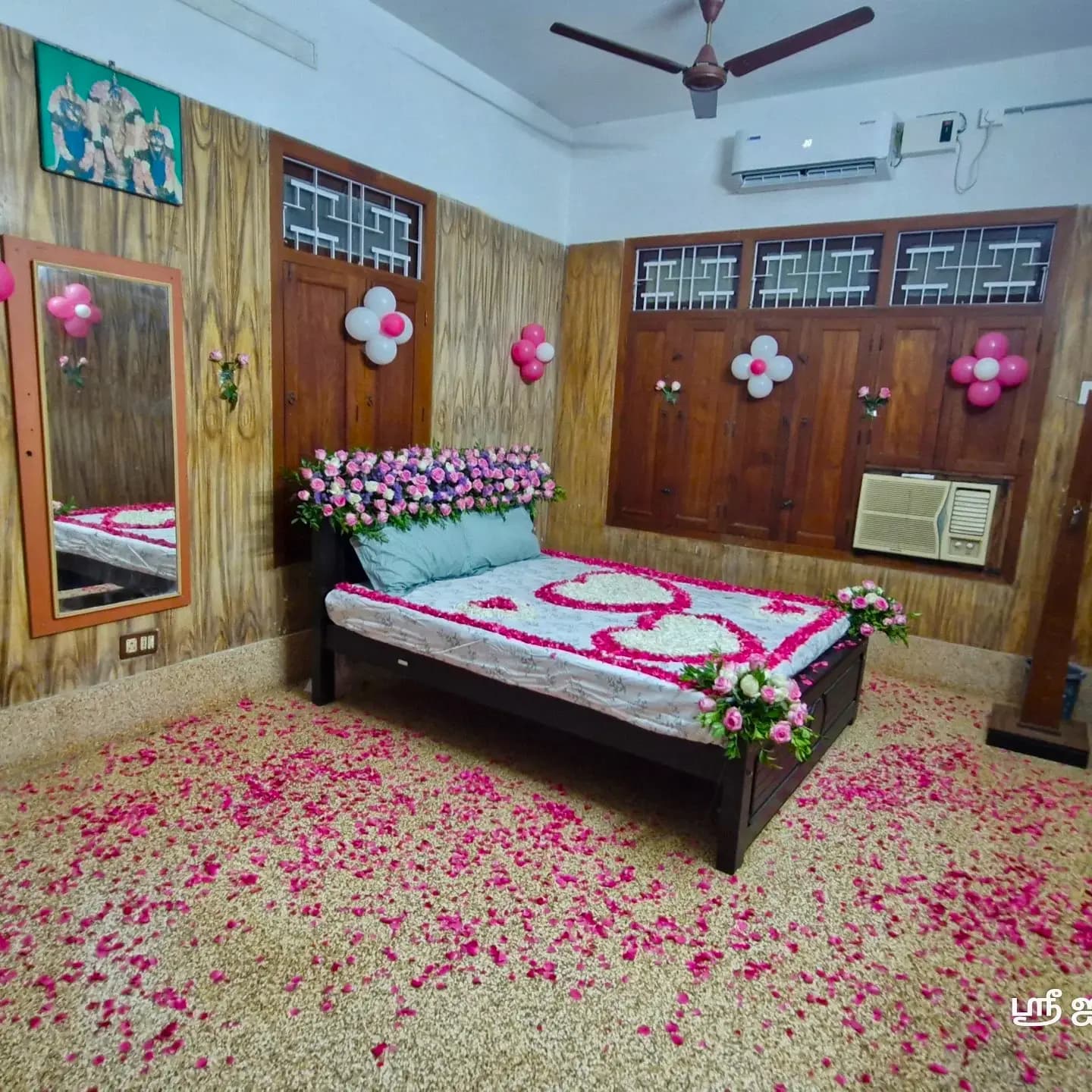 First Night Bed Decoration with Flower