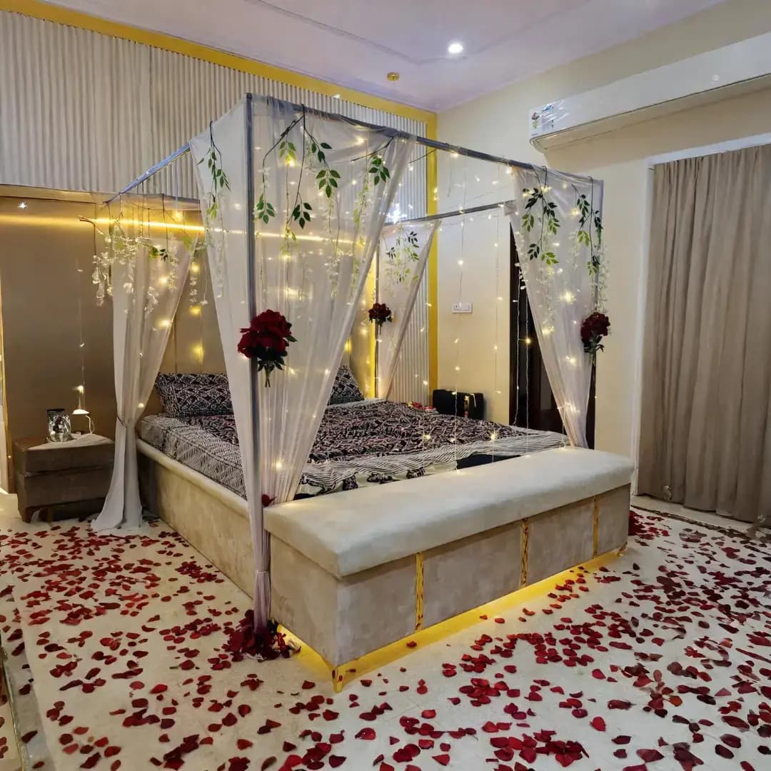 Dreamy Rose Petal Bed Decor