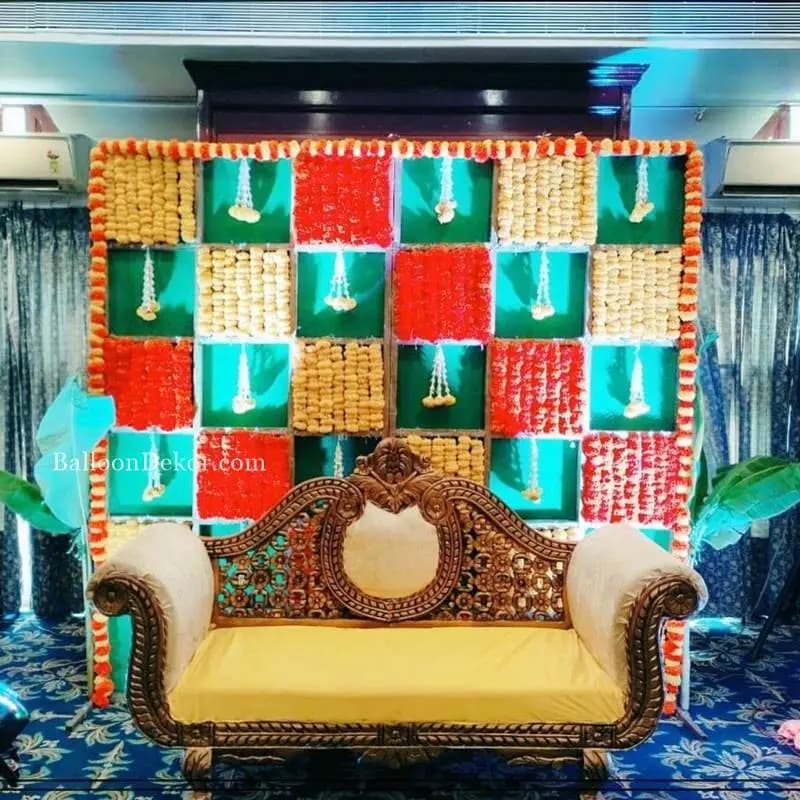 Traditional Flower Backdrop Decor