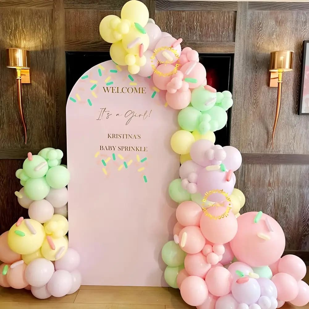 Pastel Baby Sprinkle Balloon Backdrop