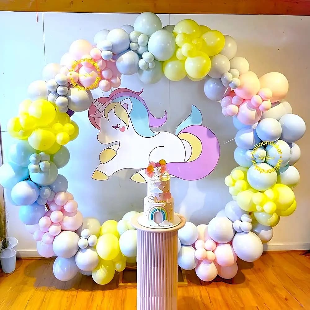 Pastel Unicorn Birthday Backdrop