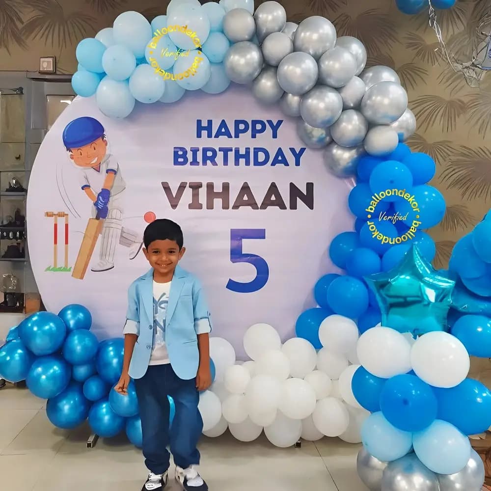 Cricket Themed Birthday Backdrop