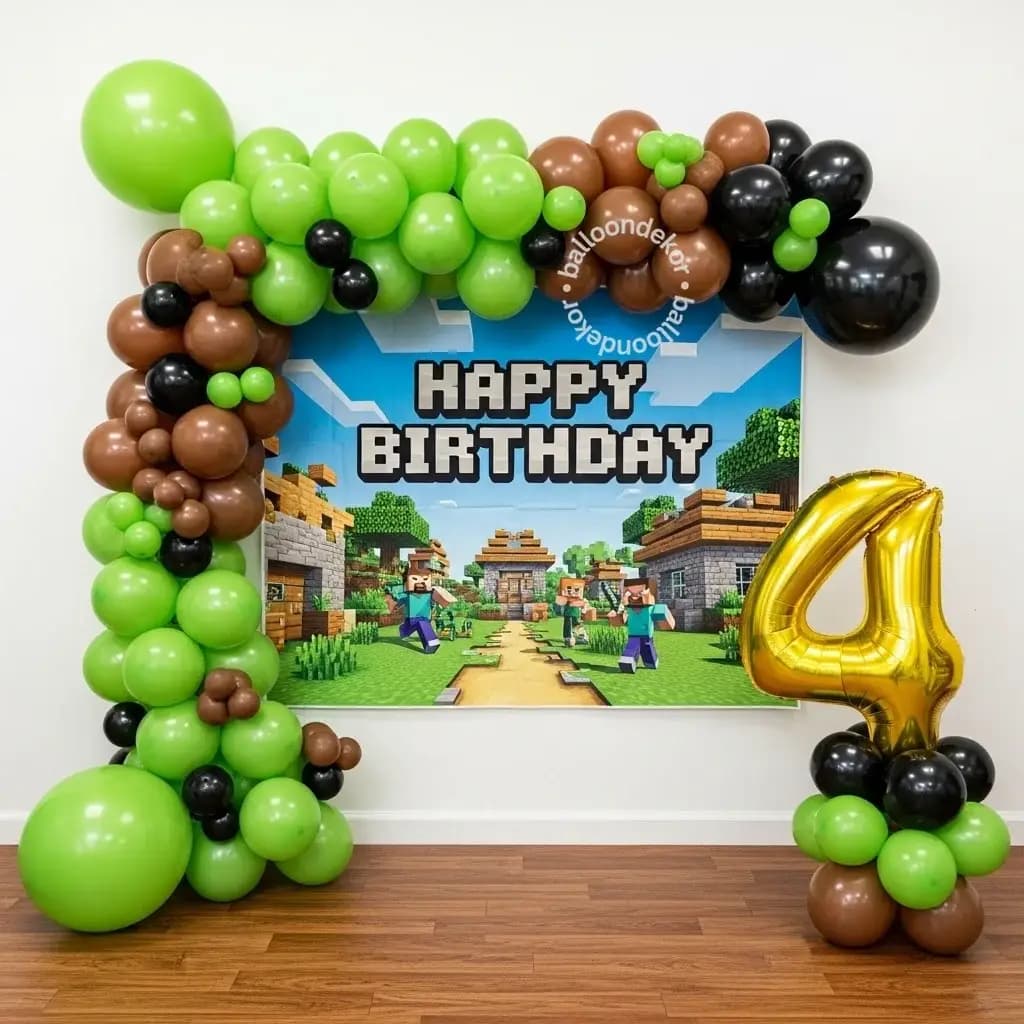 Minecraft Theme Birthday Decoration