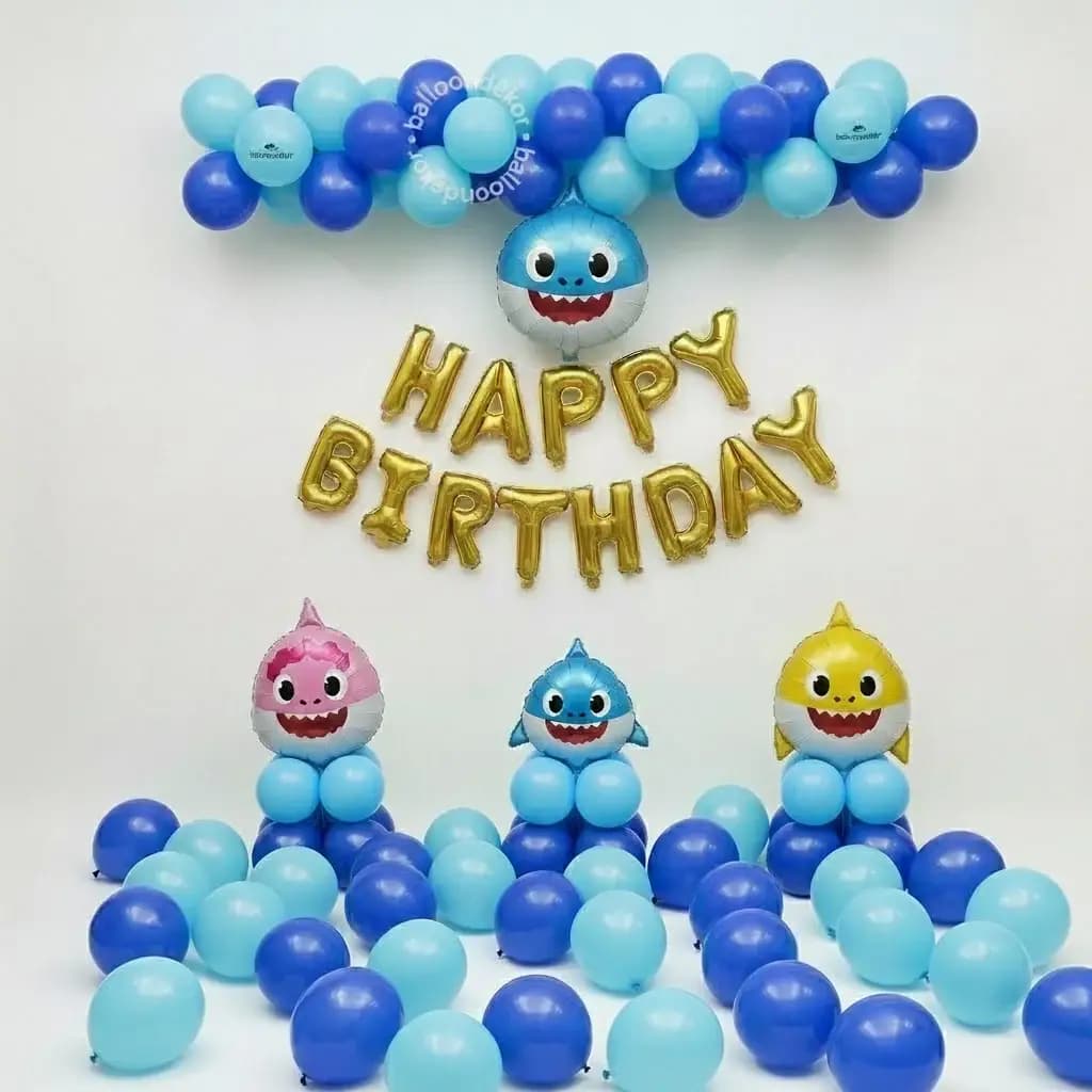 Pretty Little Baby Shark Birthday Setup