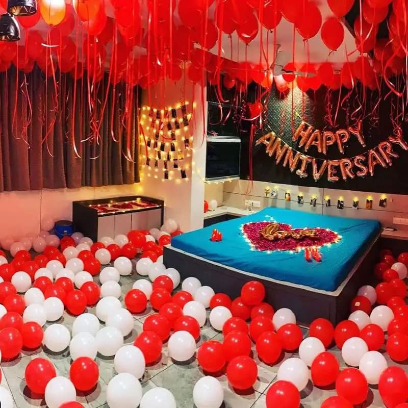 Romantic Anniversary Room Decor