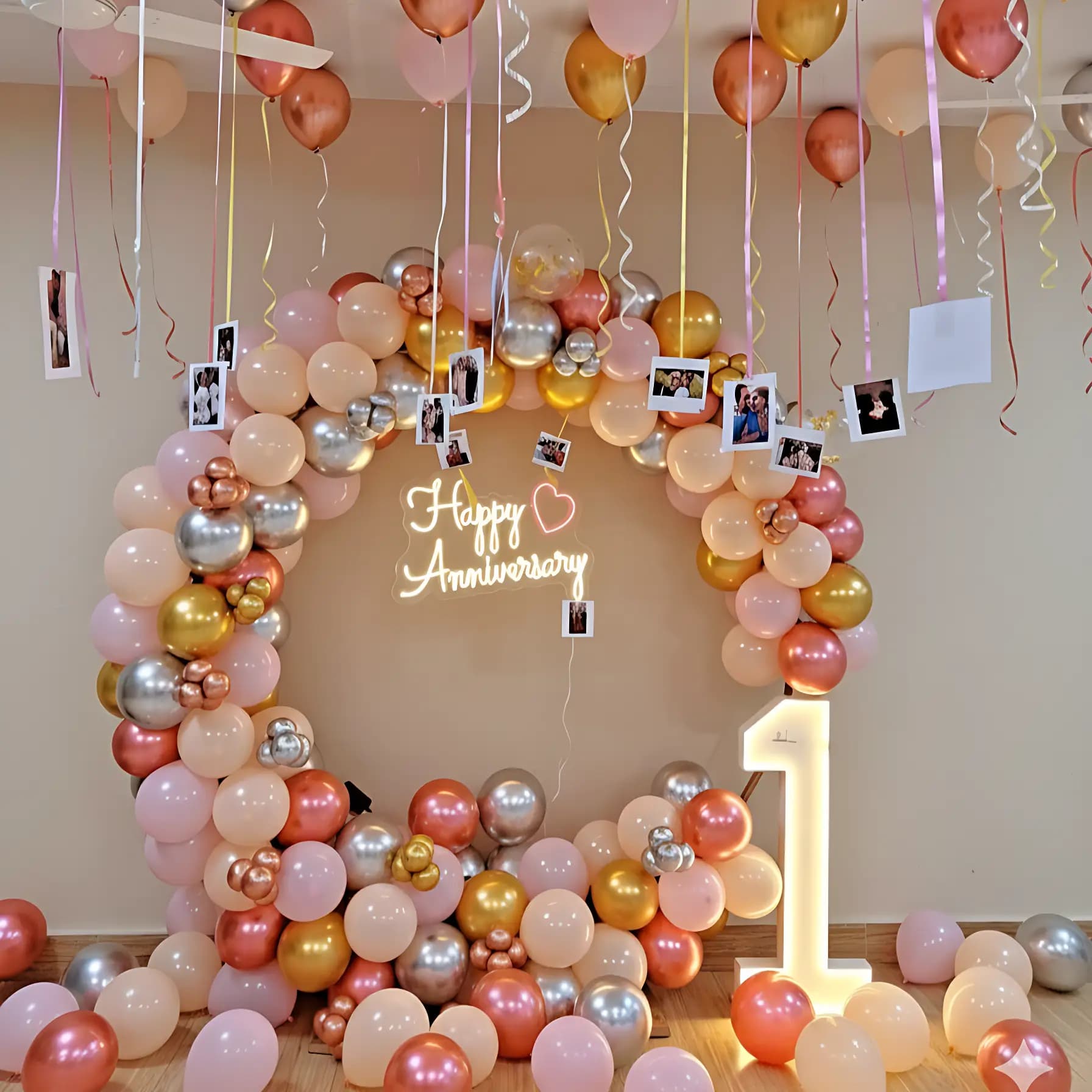 1st Anniversary Decoration Backdrop
