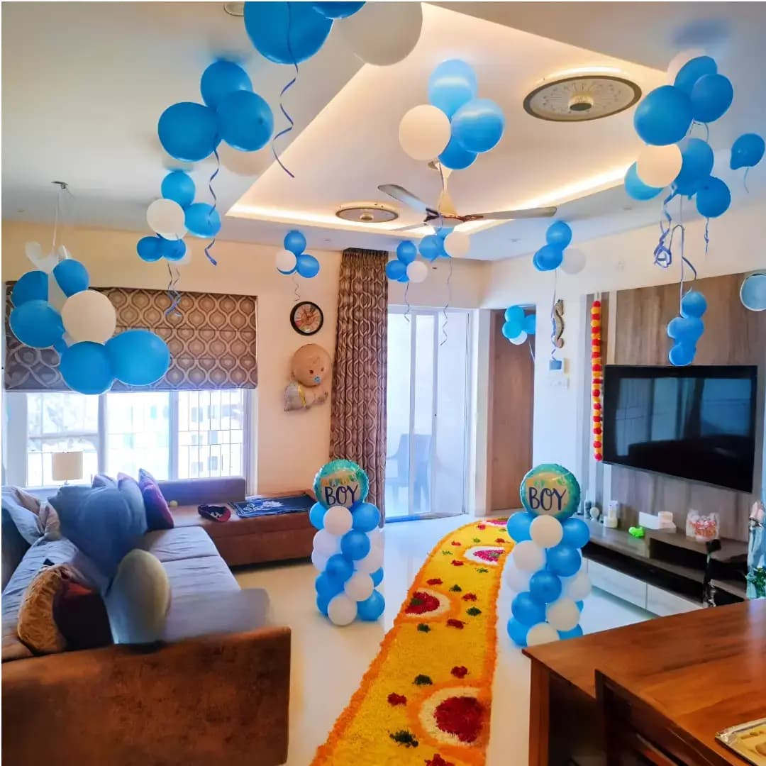 Welcome Little Flower and Balloon Decoration