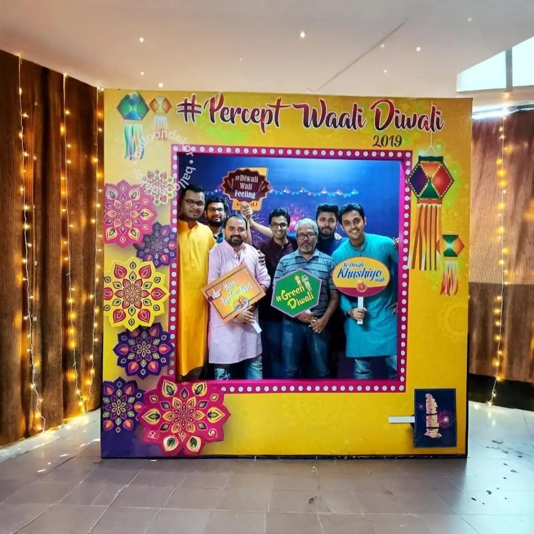 Corporate Selfie Booth Diwali Decoration