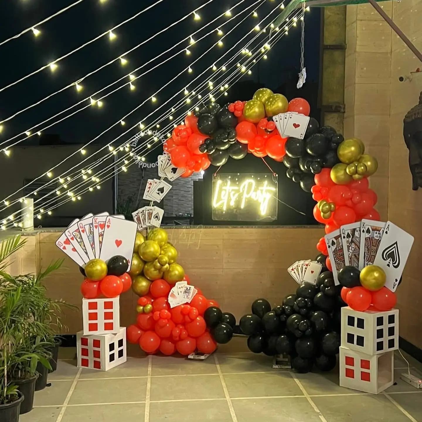 Casino Theme Diwali Party Setup