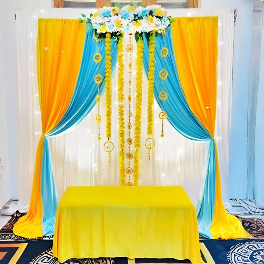 Simple Haldi Decoration  For Home