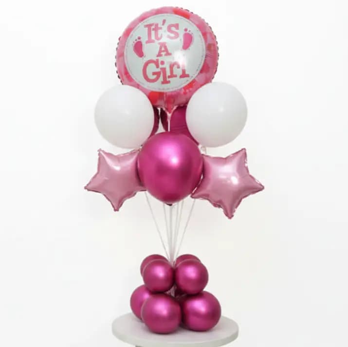 It's A Girl Balloon Bouquet Set