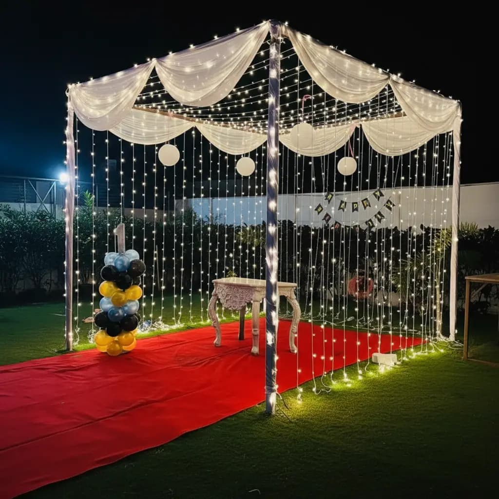 Starlight Birthday Rooftop Setup