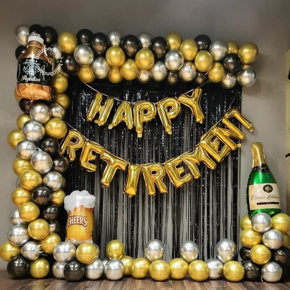 Simple Retirement Balloon Decoration